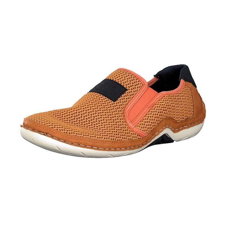 Slip On Rieker 07556-38 Para Homem - Laranja